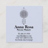 Carte De Visite Carré Fleur de nébuleuse de *~* de l'astrologie de Reiki (Dos)