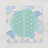 Carte De Visite Carré fleur de vie, (Devant)