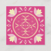 Carte De Visite Carré fleur de vie (Dos)