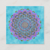 Carte De Visite Carré Fleur De Vie - Mandala India Style 2 (Devant)