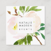 Carte De Visite Carré Fleur floue (Devant)