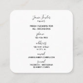 Carte de visite Carré fleur sauvage (Dos)