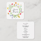 Carte de visite Carré fleur sauvage (Devant / Derrière)