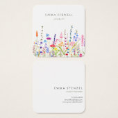 Carte de visite Carré Fleur sauvage (Devant & derrière)