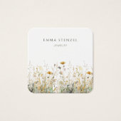 Carte de visite Carré Fleur sauvage aquarelle (Devant)