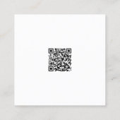 Carte De Visite Carré Fleuriste de l'orchidée noire et blanche (Dos)