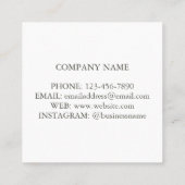 Carte De Visite Carré Fleuriste moderne et élégant (Dos)