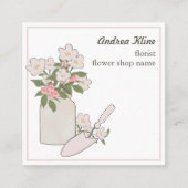 Carte De Visite Carré Fleuriste moderne et élégant (Devant)