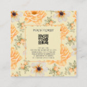 Carte De Visite Carré Fleuriste vert jaune doux (Dos)