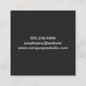 Carte De Visite Carré Fleurs à motifs floraux (Dos)