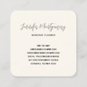 Carte De Visite Carré Fleurs d'aquarelle rose et bleu (Dos)