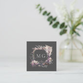 Carte De Visite Carré fleurs de cerisier sakura (Debout devant)