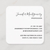 Carte De Visite Carré Fleurs de soleil jaunes élégantes Motif élégant su (Dos)