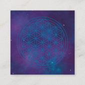 Carte De Visite Carré Fleurs de vie (Devant)