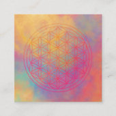 Carte De Visite Carré Fleurs de vie (Devant)