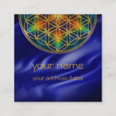 Carte De Visite Carré FLEURS DE VIE - Fleur fractale 1 (Dos)