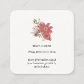 Carte De Visite Carré Fleurs élégantes II (Dos)