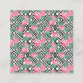 Carte De Visite Carré Fleurs élégantes | Style géométrique (Dos)