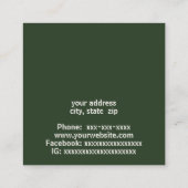 Carte De Visite Carré Fleurs flottantes (Dos)