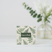 Carte De Visite Carré Fleurs flottantes (Debout devant)