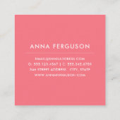 Carte De Visite Carré Fleurs joyeuses | (Dos)