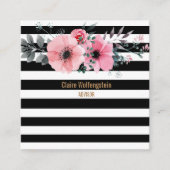 Carte De Visite Carré Fleurs modernes Carré professionnel (Devant)