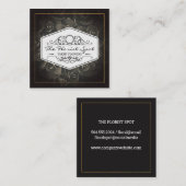 Carte De Visite Carré Fleurs | Restauration | Services d'événements (Devant / Derrière)