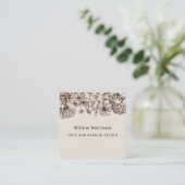 Carte De Visite Carré Fleurs sauvages Whimsical rustiques (Debout devant)