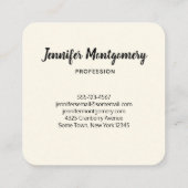 Carte De Visite Carré Fleurs tropicales exotiques - Rose & Aqua (Dos)