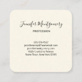 Carte De Visite Carré Fleurs tropicales exotiques - Rose & Aqua (Dos)