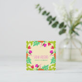 Carte De Visite Carré Fleurs Whimsical Floral Event Planner (Debout devant)
