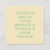 Carte De Visite Carré Fleurs Whimsical Floral Event Planner (Dos)