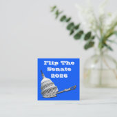Carte De Visite Carré Flip The Senate Vote Blue 2026 (Debout devant)