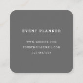 Carte De Visite Carré Floral blanc (Dos)