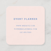 Carte De Visite Carré Floral bleu (Dos)