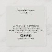 Carte De Visite Carré Floral Boho moderne (Dos)