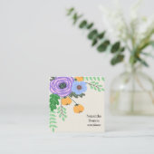 Carte De Visite Carré Floral Boho moderne (Debout devant)