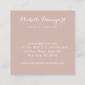 Carte de visite carré floral d'aquarelle (Dos)