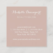 Carte de visite carré floral d'aquarelle (Dos)