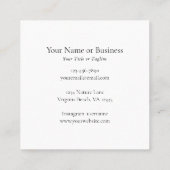 Carte De Visite Carré Floral de coquelicot d'aquarelle moderne (Dos)