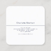 Carte De Visite Carré Floral Fleuron moderne fleuriste professionnel (Dos)