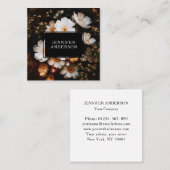 Carte De Visite Carré Floral moderne (Devant / Derrière)