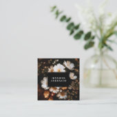 Carte De Visite Carré Floral moderne (Debout devant)