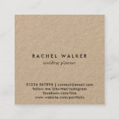 Carte de visite carré floral moderne de (Dos)