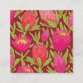 Carte de visite Carré floral rose gras (Dos)