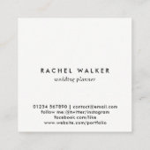 Carte de visite carré floral rouge moderne de (Dos)