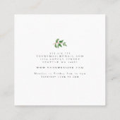 Carte De Visite Carré Florale hivernale de Noël (Dos)