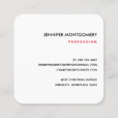 Carte De Visite Carré Flore moderne rouge vert et or Noël (Dos)