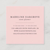 Carte De Visite Carré Flore subtile en fleurs (Dos)