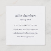 Carte De Visite Carré Flore violette et de sable (Dos)